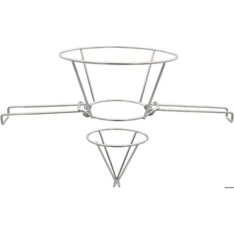 Support de Filtre à Huile pour Friteuse Cône en Acier Inoxydable 48.5x23.5cm Porte-Filtre Cuisine (1/5)