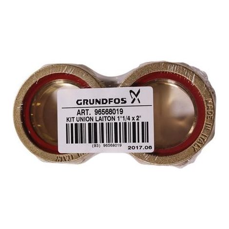 GRUNDFOS 2-11/4 RG Messing-Verschraubung - 2 Stück - 96568019