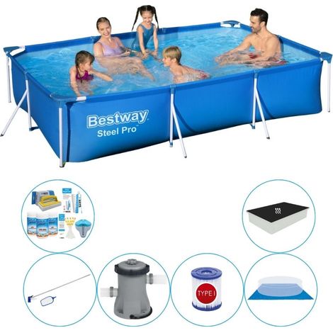 Bestway Bestway Steel Pro Rectangulaire - 300x201x66 cm - 7-pièces S21571