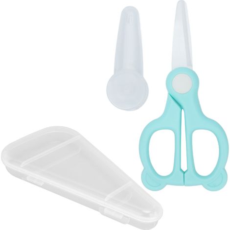 Ciseaux en Céramique pour Nourriture Bébé - Aide à l'Alimentation Portable, Accessoire Maison et Puériculture Vert (1/5)