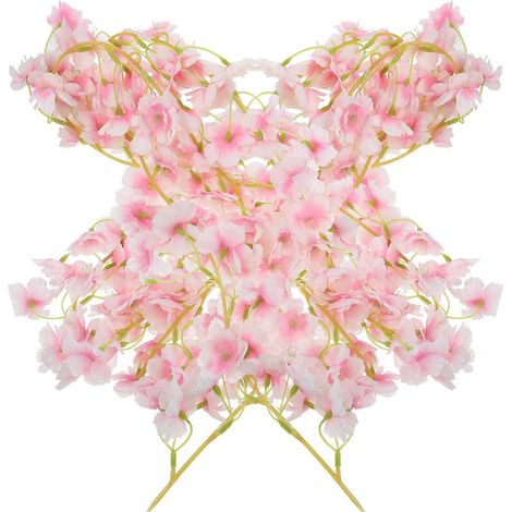 Guirlande de 10 fleurs de cerisier artificielles roses pour décoration (1/5)