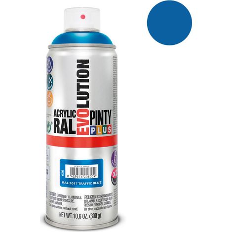 PintyPlus Evolution Peinture en spray RAL 5017 Bleu signalisation 520 cc (1/3)