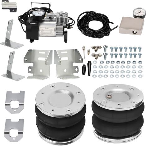 2x Suspension Pneumatique pour Ford Transit 2001‑2020 4000kg 12v Compresseur, Rwd Double Roues ArrièRe, Fourgon/Benne/Camping‑Car, 11.5m Tuyau, ManomèTre Simple