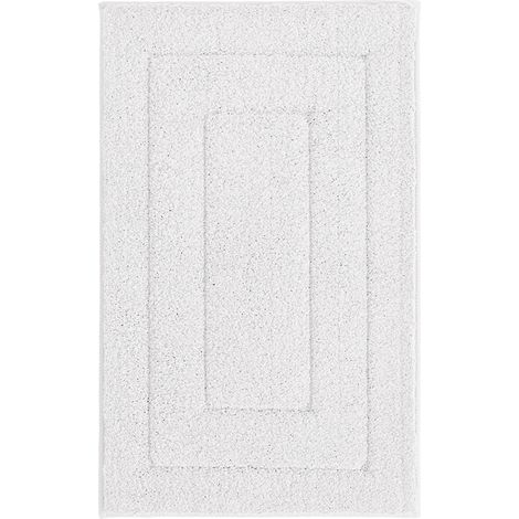 Tapis De Bain Antidérapant Tapis Salle Bain Moelleux en Microfibre Absorbant l'eau,Lavable en Machine,Extra Epais 50 x 80 cm blanc (1/5)
