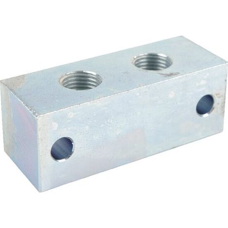 Verteilerblock 2 fach G1/8" UNIVERSAL CLNB2R18 (1/2)