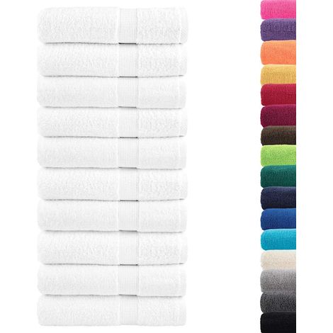 Serviettes de bain de qualité supérieure SOLUND 10 pcs blanc (1/5)