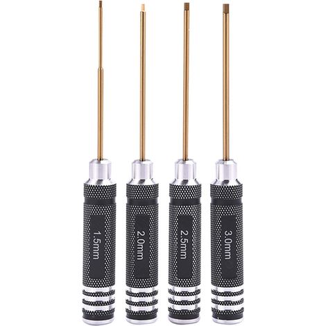 Set di 4 cacciaviti a brugola da 1,5 mm, 2,0 mm, 2,5 mm e 3 mm per utensili di riparazione per auto, chiave esagonale
