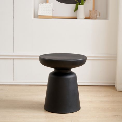 Beistelltisch Posio 44xØ40 cm Schwarz [en.casa]