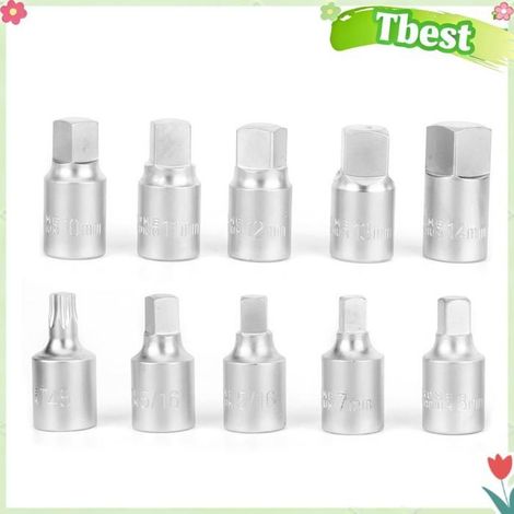 Tbest Kit de retrait de vis Kit de Retrait de clé à Vis de Vidange D' 3/8 Pouces, Outil de Réparation moto outillage (1/5)