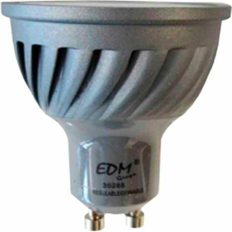 Ampoule Led Dichroïque Dimmable Gu10 6w 480lm 3200k Lumière Chaude ø5x5,5cm Edm (1/3)