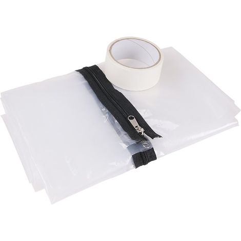 WESTBERG Lámina para puerta con cremallera 1,2x2,2m, cinta de carrocero 37248.01 (1/4)