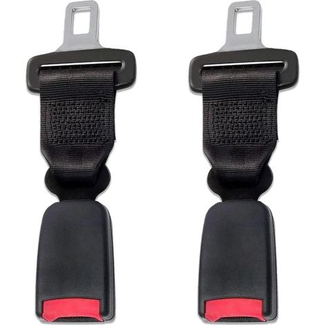 Rallonge de Ceinture de Sécurité Voiture Noir (2PCS) - Confort pour Grandes Tailles, Enfants & Femmes Enceintes  Sangle d'Extension Auto Anti-Contriction, Installation Rapide