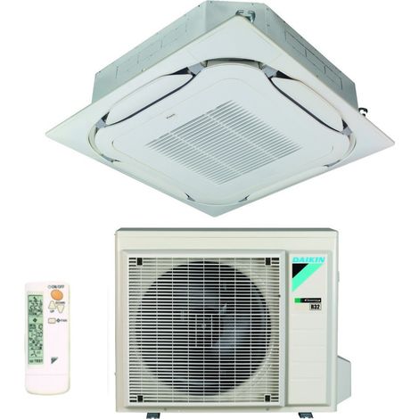 daikin bluevolution kassetten-klimagerät round flow 18000 btu fcag50b r-32 wi-fi optionala++/a+ klasse mit standardgrill im lieferumfang - italienische garantie r-32,infrarotsteuerung brc7fa532f,itali (1/4)