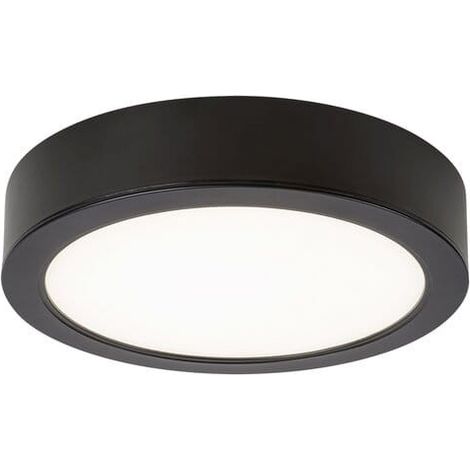 Plafonnier encastré LED 12W noir Ø14,5 Shaun Rabalux