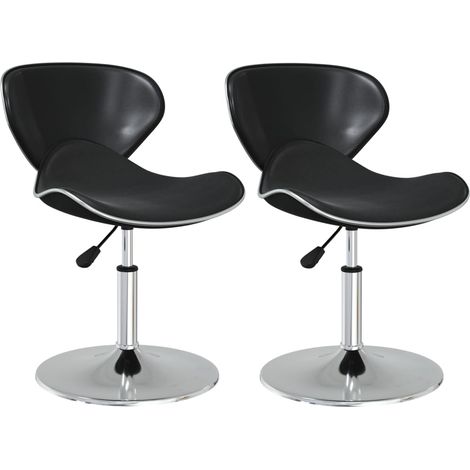 Lot de 2 Chaises à manger,Chaise de cuisine noir similicuir CFW58412 (1/5)