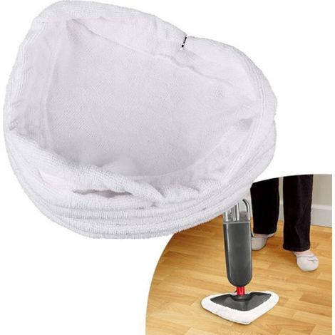 Housse Microfibre - 28 x 22 x 22 cm - Pour Vadrouille à Vapeur - Lot de 6 Pièces Lavables (1/3)