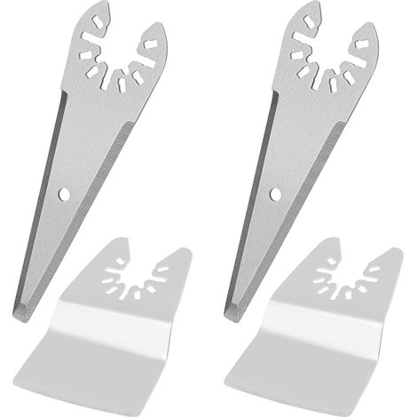 Lot de 4 lames oscillantes multi-outils et spatule incurvée compatibles avec grattoir en acier inoxydable à trois côtés (1/5)