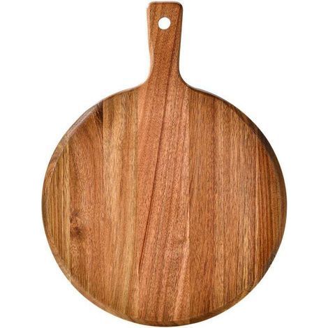 pair Planche à apéritif en hêtre - Planche à tapas - Planche de service ronde - Planche à pizza - Bois massif - Bol de salle à manger en bois naturel (1/4)