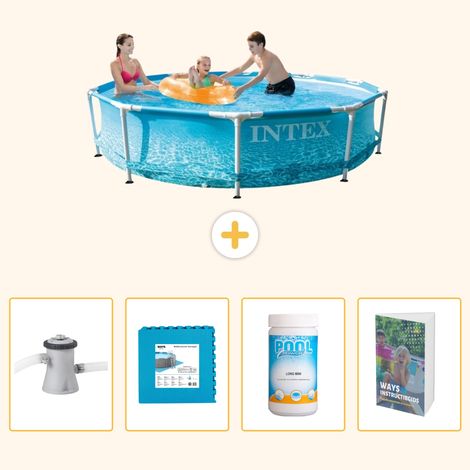 Intex Piscine Tubulaire Ronde - 305x76 cm - 5-pièces SCB114 (1/5)