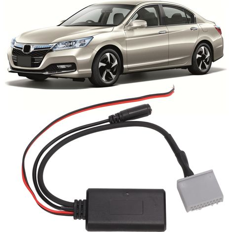 Module Bluetooth pour voiture, adaptateur audio sans fil, câble adaptateur audio AUX avec microphone pour Honda Accord (1/5)