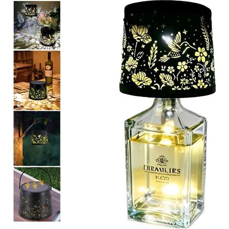 Lampe Sur Bouteille de Vin, IP65 Lampe LED Bouteille Sans Fil Rechargeable Lampe pour Bouteilles Sans Fil Lumière Bouteilles de Vin, Lampe Led Abat Jour pour Chambre, Restaurant, Bar, Camping [Classe (1/5)