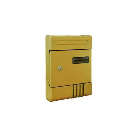 CASSETTA POSTALE IN METALLO PER ESTERNI BRONZATA cm.20,5x6,5x29h. bronzato QUALITY