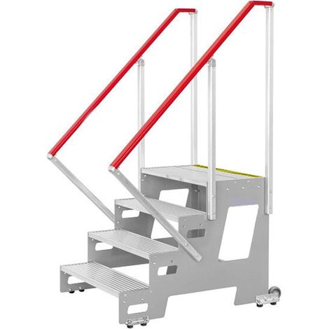 Rolltritt mit Handläufen - 4 Stufen - Maximale Arbeitshöhe 2.80m - 2271/0604-MC (1/5)