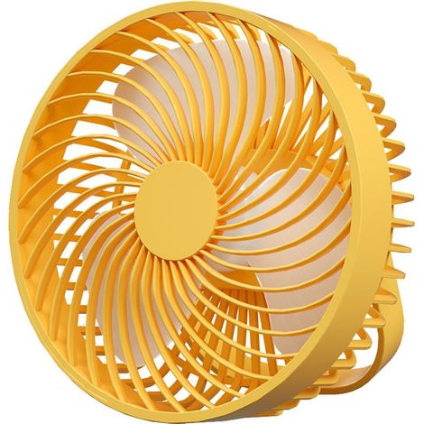 Campingventilator – mit integrierter Beleuchtung – 3 Geschwindigkeitsstufen – wiederaufladbarer Lithium-Akku per USB – tragbar mit Aufhängehaken – 1 Stück (1/5)