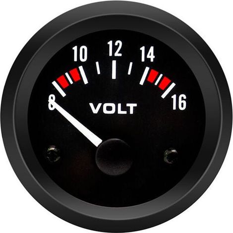 Voltmètre BX100007 52 mm/2" (8-16 V) pour voiture + voltmètre universel Gorgeri 12 V (1/4)