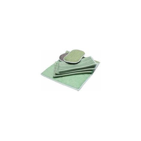 Lot de 6 chiffons microfibre bambou pour vitres, miroirs, carreaux, carrosserie, ménage, salle de bain – (1/5)