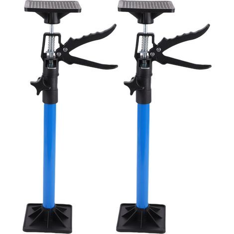 Lot de 2 crics télescopiques de 50 à 115 cm, capacité de charge de 40 kg, large patin antidérapant, pour meubles, cloisons sèches et barres de chargement-ARCAN (1/5)