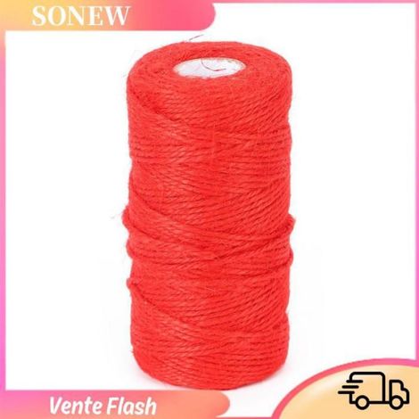 Sonew Corde de ficelle Ficelle De Jute Et De Chanvre Naturel Pour Loisirs Créatifs Jardinage Décora ] deco statuette Rouge (1/5)