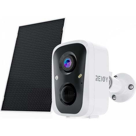 4MP Caméra Surveillance WiFi Exterieure sans Fil Batterie, Caméra de Sécurité Interieur avec Panneau Solaire, AI & PIR Détection Mouvement, Audio Bidirectionnel, Étanche IP65, 2.4ghz/5ghz (1/5)