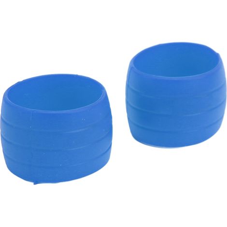 Manchons de guidon antidérapants en silicone pour vélo - Paire de protège-guidon bleus (1/5)