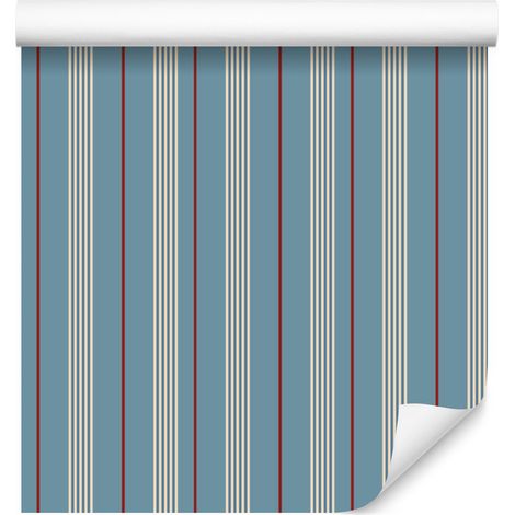 Papel pintado de rayas clásicas para salón y dormitorio, 50x1000 cm. (1/5)