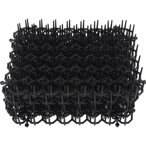 Lot de 12 tapis répulsifs pour chats et chiens, utilisables en intérieur et en extérieur. Tapis à picots en plastique pour éloigner les chats et les chiens et protéger les plantes. (1/5)