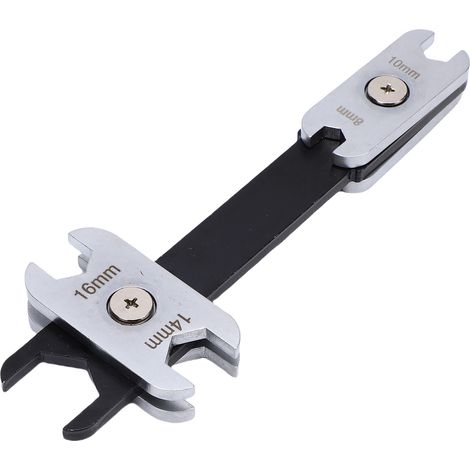 Clé universelle 8 en 1 métrique 8-19 mm réglable multi-positions taille de tête clé compacte portable haute dureté pour mécaniciens voitures motos