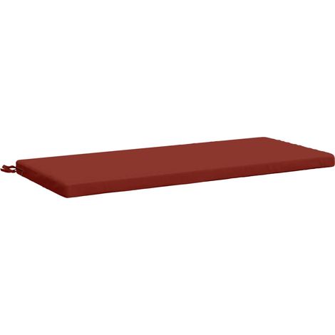 Cojín de banco SOEST 100% Poliéster Rojo 120 x 50 x 5 cm vidaXL