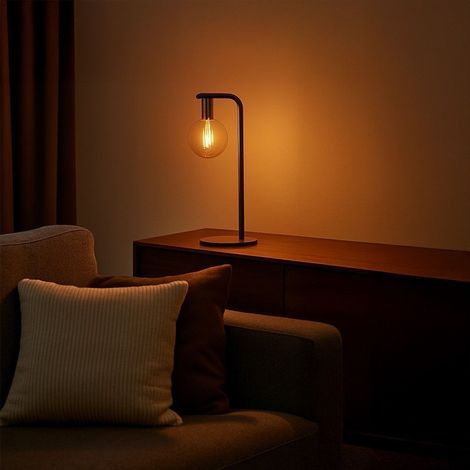 V-Tac – Lampe à poser métal cuivre E27 – Hauteur 42cm – Socle 15cm – Alimentation 220-240V avec interrupteur (1/5)