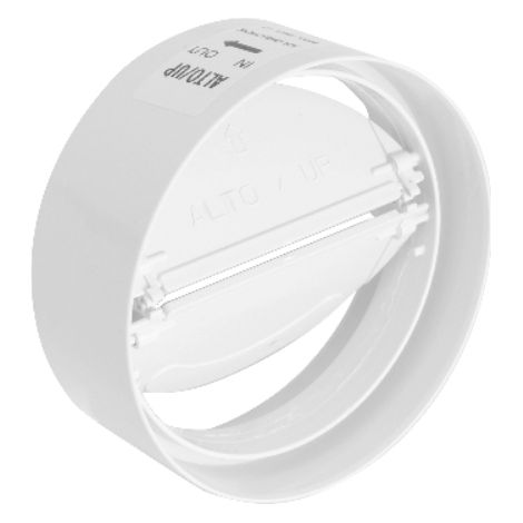 GIUNTO PER TUBI TONDI IN ABS CON VALVOLA A FARF. Diam. 100 mm FIRST