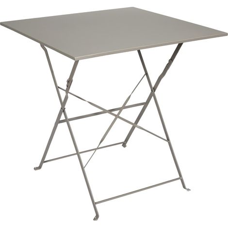 Table de Repas Pliante 70 cm Compacte Gris (1/5)