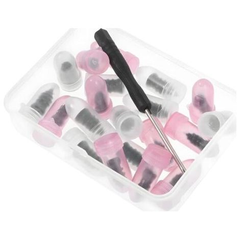 Kit Reparation Pneu Voiture,20 Pièces D\'Acier Au Carbone À Haute Dureté Kit Anti Crevaison Voiture,Tournevis Inclus,Pour Voitures, Motos,Camions,Voitures-Noir (1/5)