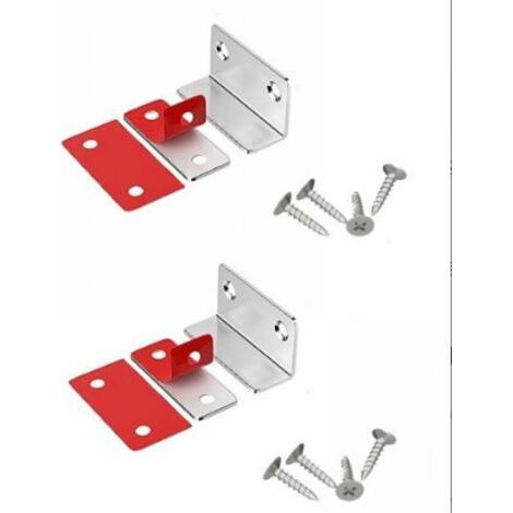 PA 2er-Pack magnetische Schrankverschlüsse, ultradünne L-förmige Magnetverschlüsse, magnetischer Verschluss für Schranktür, Schublade, selbstklebend für Küchenschrank-Türschließer (Silber) (1/5)