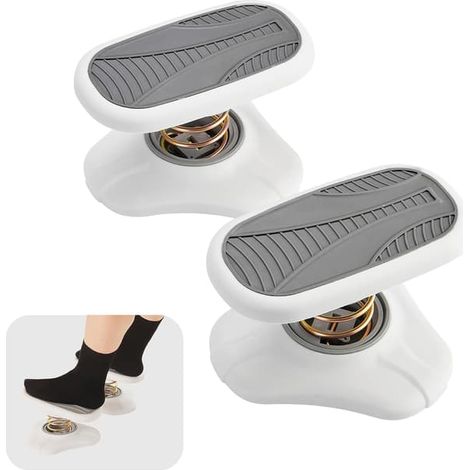 BelleRise - Lot de 2 repose-pieds ergonomiques sous bureau avec fonction bascule, détend efficacement les muscles des jambes, gris (1/5)