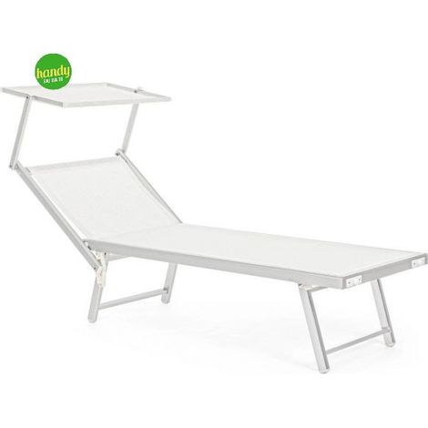 Lettino con tetto Ocean Bizzotto 106 x 71 x 186 cm bianco (1/5)