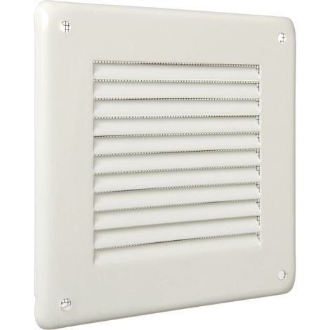 La Ventilazione GL10RB Griglia Quadra da Sovrapporre, Lamiera Bianco, 140x140 mm (1/4)