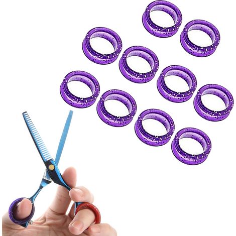 Anneaux Silicone pour Coupe-Chiens - Lot de 10 Bagues Violette (Diamètre 25mm) Anneaux Finger Rings pour Pince Griffe Ergonomique (1/5)