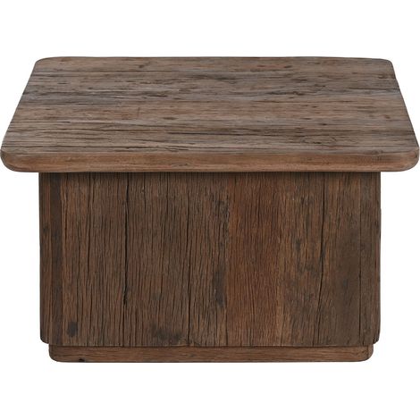 Table basse, table de salon en bois recyclé coloris marron - longueur 70 x profondeur 70 x Hauteur 39 cm (1/5)