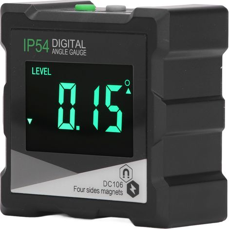 Inclinomètre numérique 4 x 90°, niveau électronique, écran LCD rétroéclairé, IP54 (1/5)