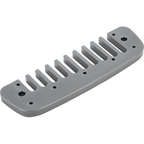 Harmonica 10 Trous en Métal, Instrument à Vent Portable pour Débutants et Enfants - Gris (1/5)